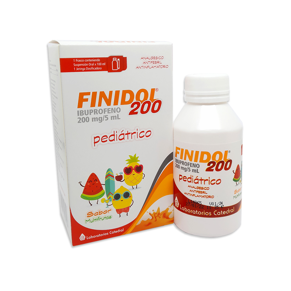 Finidol Ibuprofeno 200 mg En Frasco de 100 ml