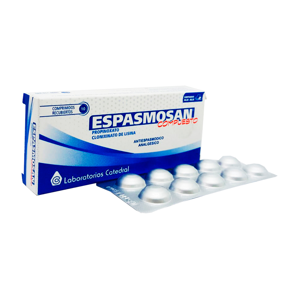 Espasmosan Compuesto Propinoxato Caja 10 Comprimidos