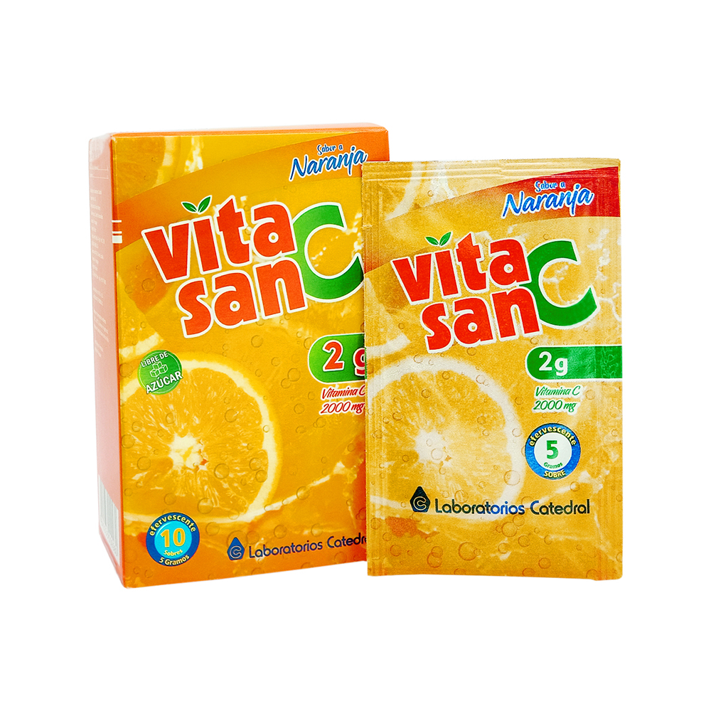 Vitasan C Sabor Naranja 2G Caja de 10 sobres