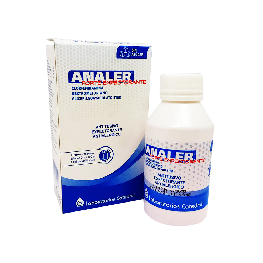 Analer Forte Expectorante Clorfeniramina Contiene 1 Jarabe De 100 ML 1 Jeringa Dosificadora