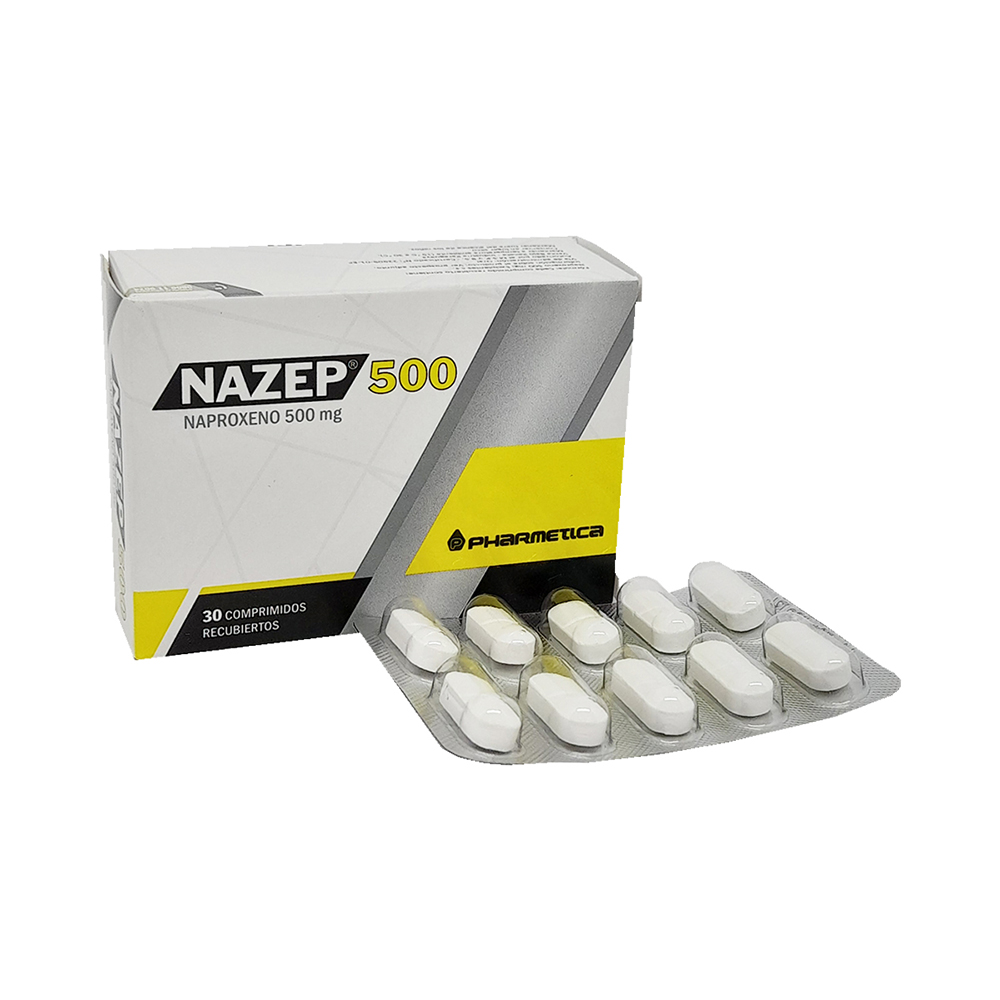 Nazep Naproxeno 500 mg Caja de 30 comprimidos