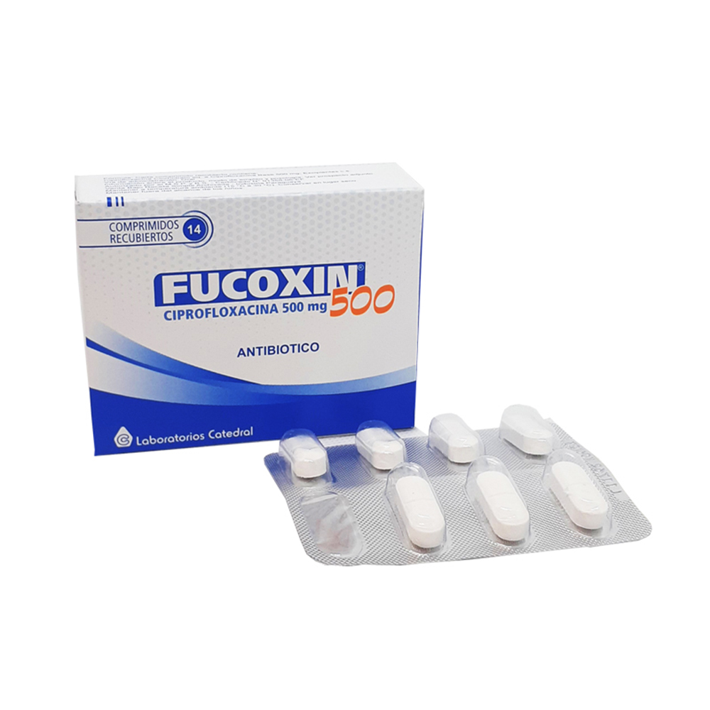 Fucoxin Ciprofloxacina 500 mg Caja de 14 Comprimidos