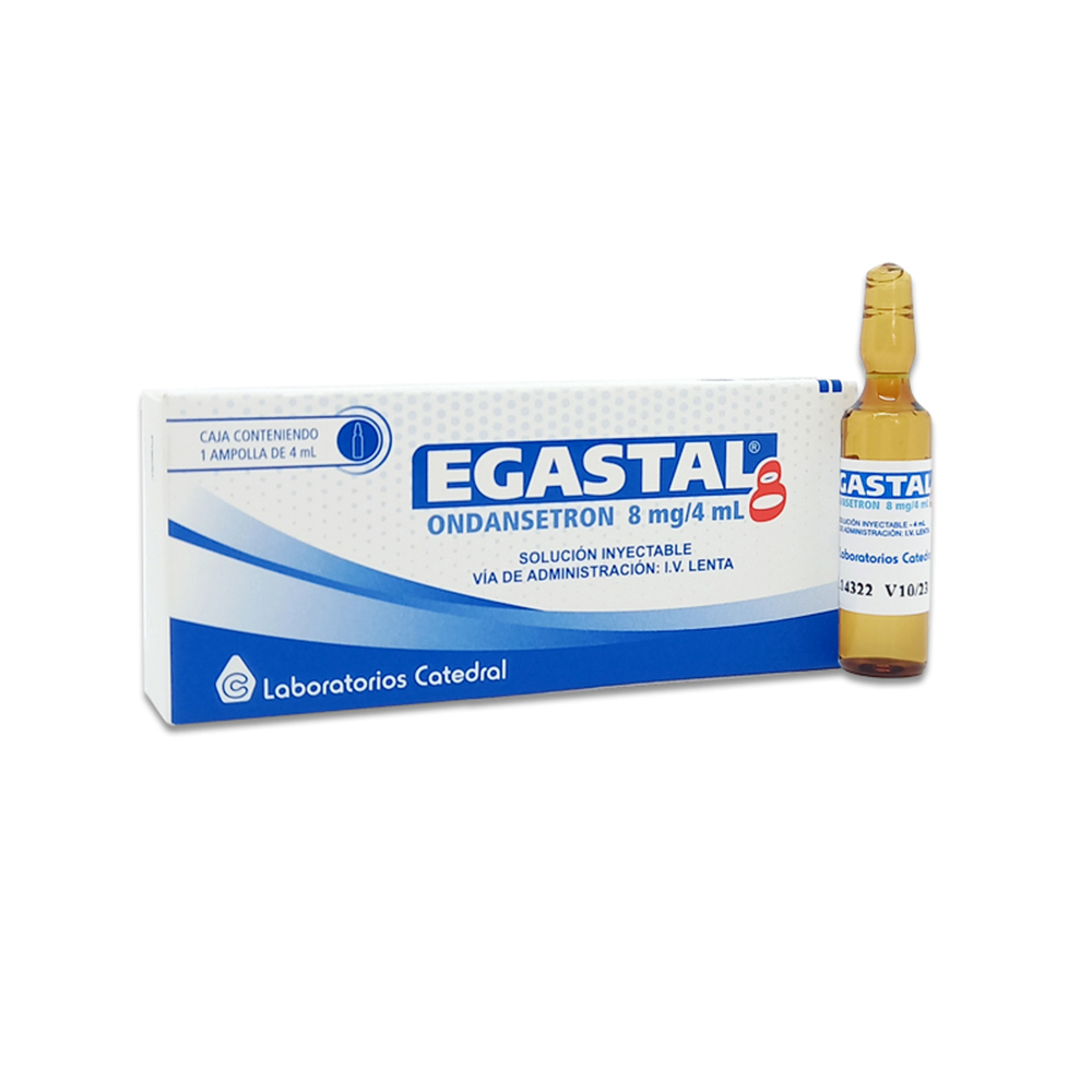 Egastal 8 Ondansetron 8 Mg/4 ML Contiene 1 ampolla de 4 ML