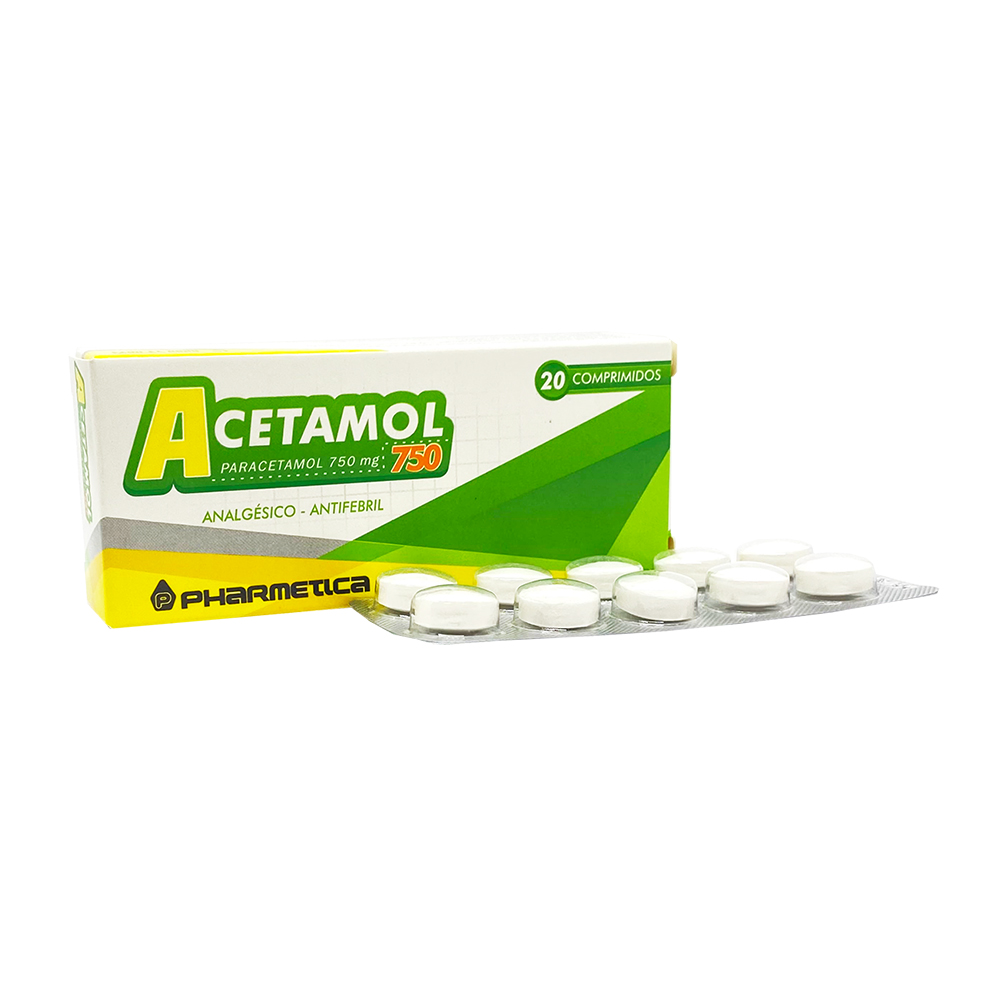 Acetamol Analgésico 750 mg Caja de 20 Comprimidos