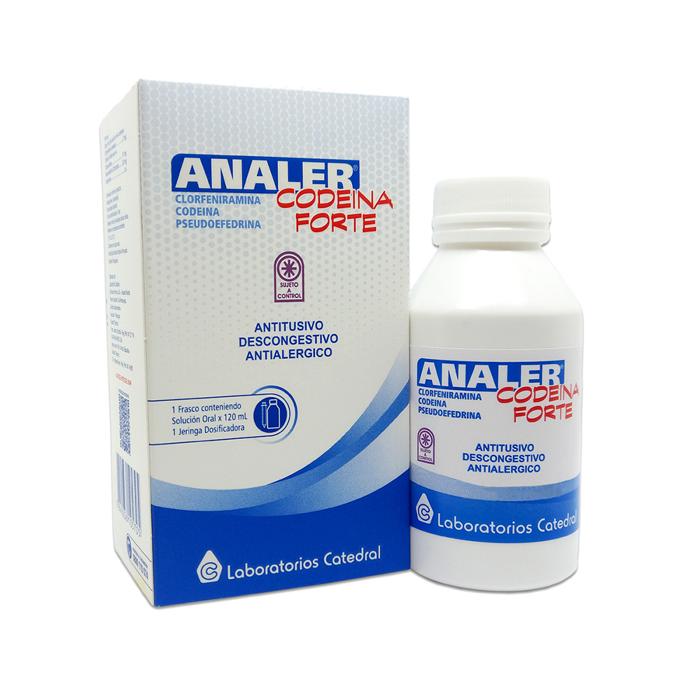 Analer Codeina Forte Clorfeniramina Frasco De 120 mL