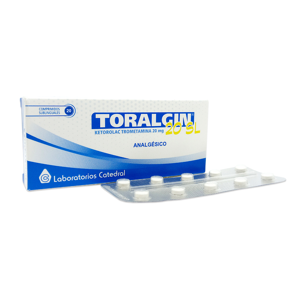 Toralgin SL 20 mg Ketorolac Trometamina 20 mg Caja x20 Comprimidos