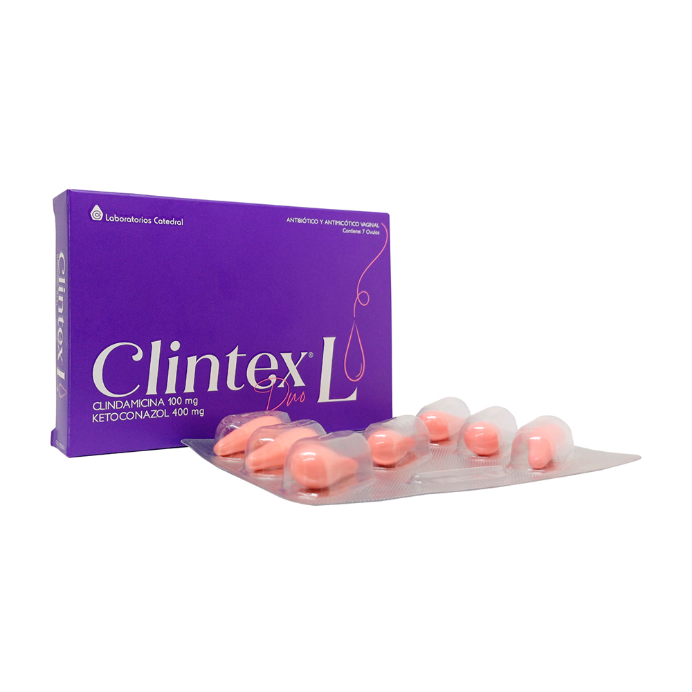 Clintex Duo L 100mg/400 mg Caja de 7 Ovulos