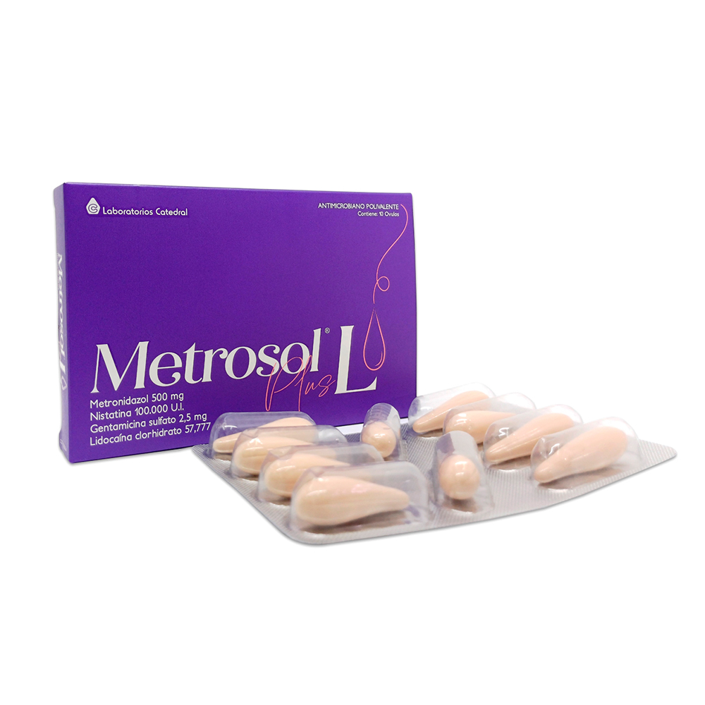 Metrosol Plus L Caja De 10 Ovulos Vaginales