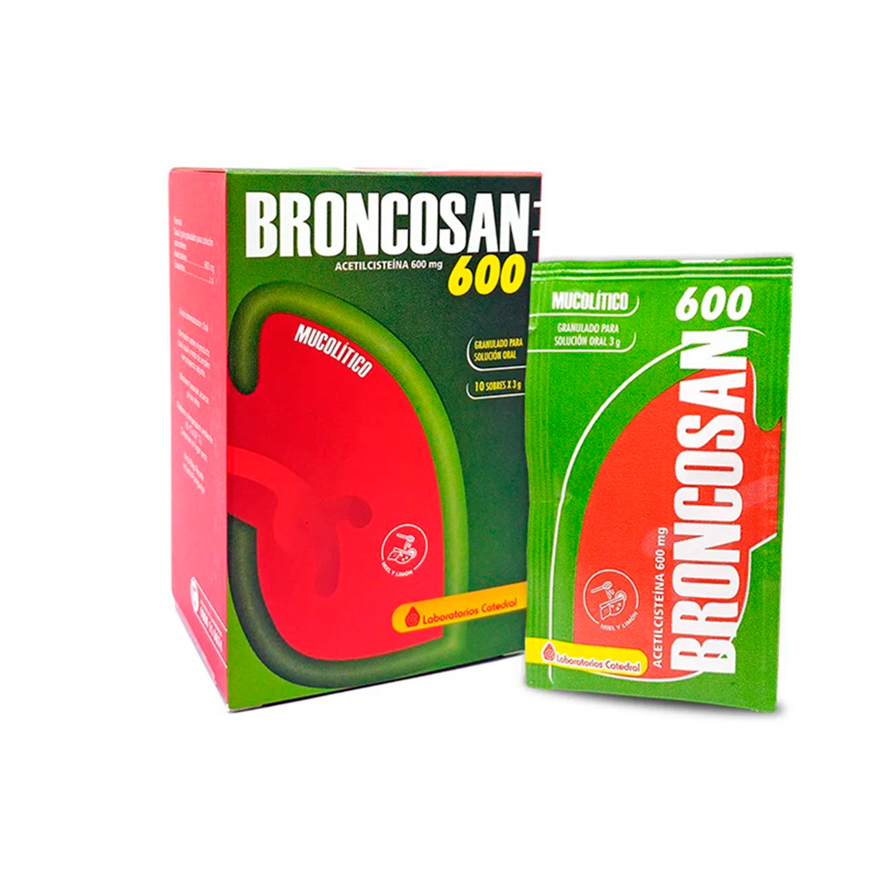 Broncosan Acetilcisteina 600 Mg Contiene 10 Sobres