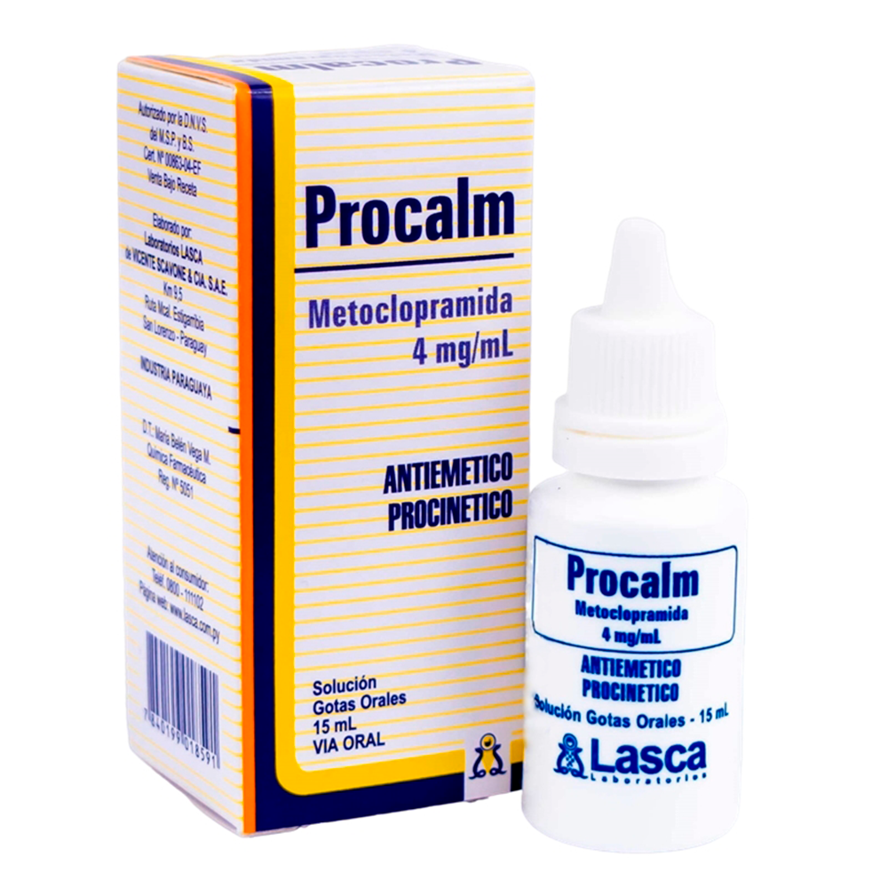 Procalm Metoclopramida 4 mg/mL - Solución gotas orales 15mL