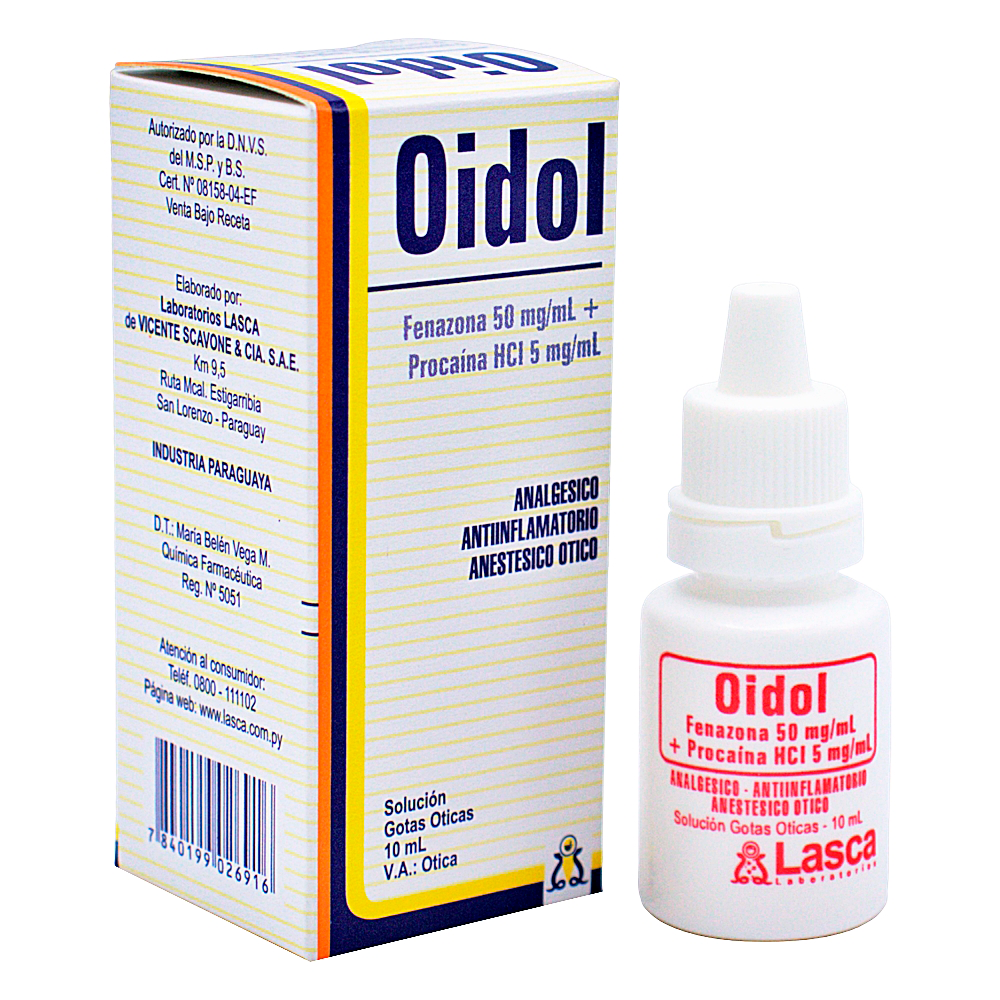 Oidol Solución Gotas Oticas De 10mL
