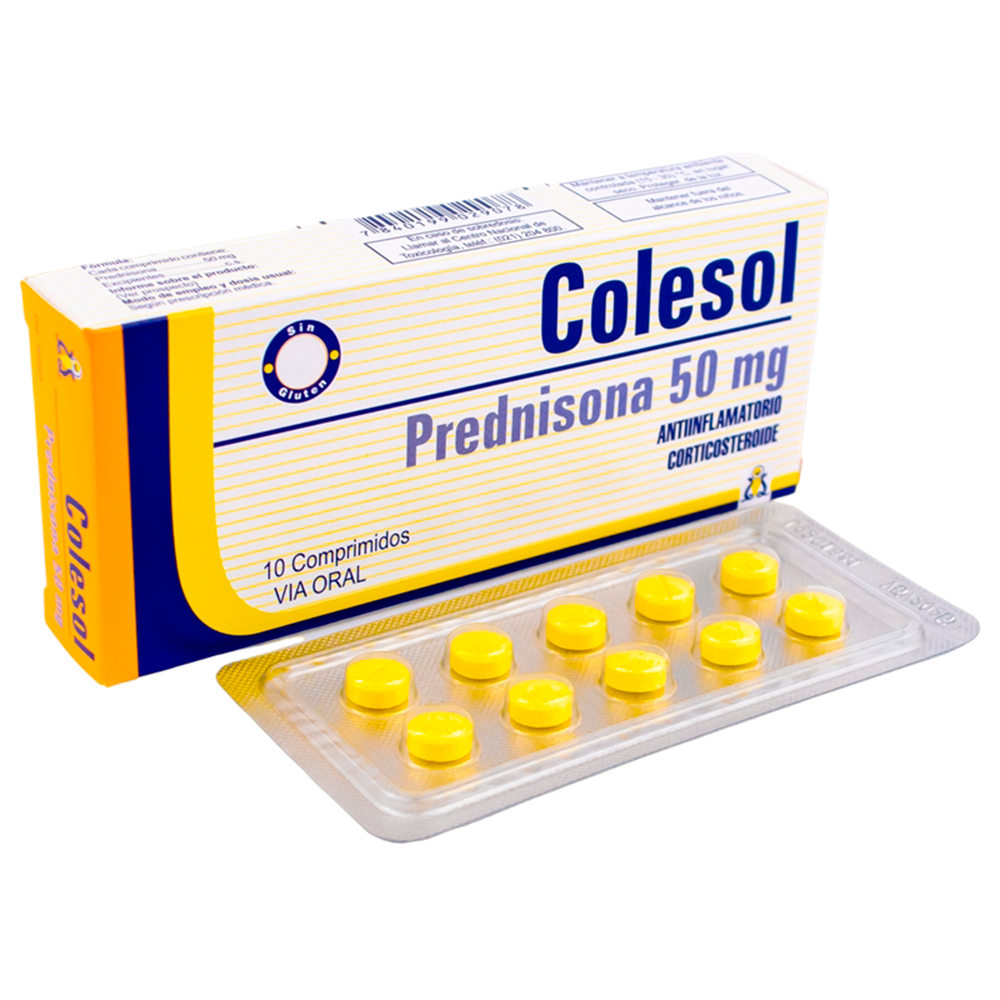 Colesol Prednisona 50Mg Caja De 10 Comprimidos