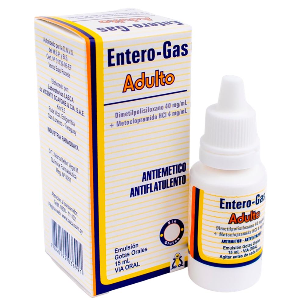 Entero Gas Adulto Dimetilpolisiloxano 40 Mg/ML Contiene 15 ML