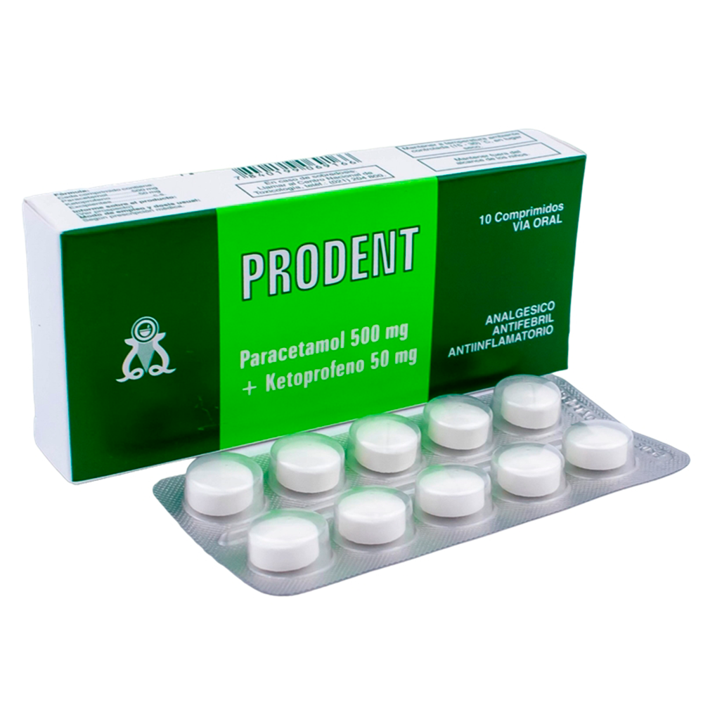 Paracetamol 500 Mg Prodent Caja De 10 Comprimidos