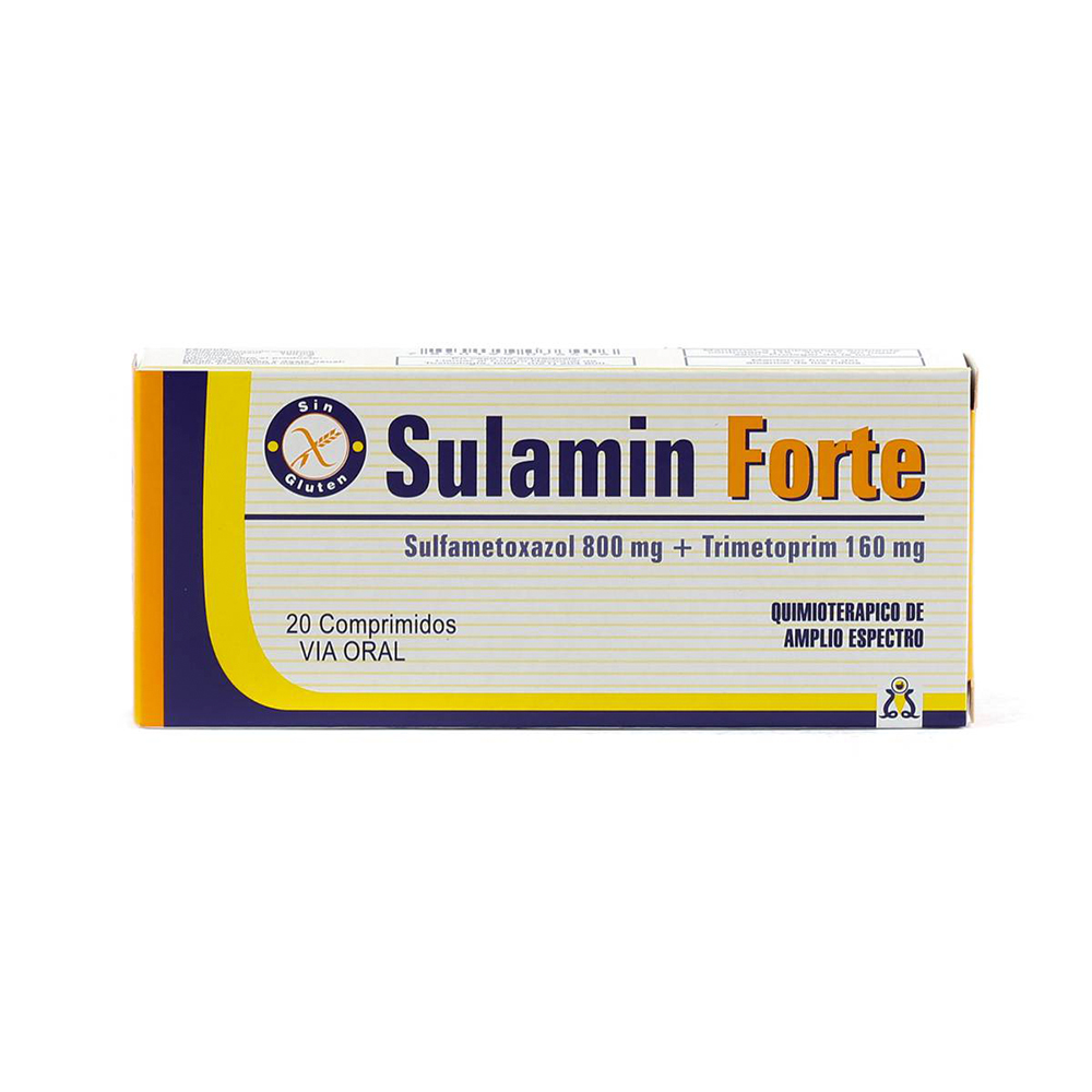 Sulamin Forte Sulfametaxazol 800 Mg Caja De 2 Blíster x 20 Comprimidos