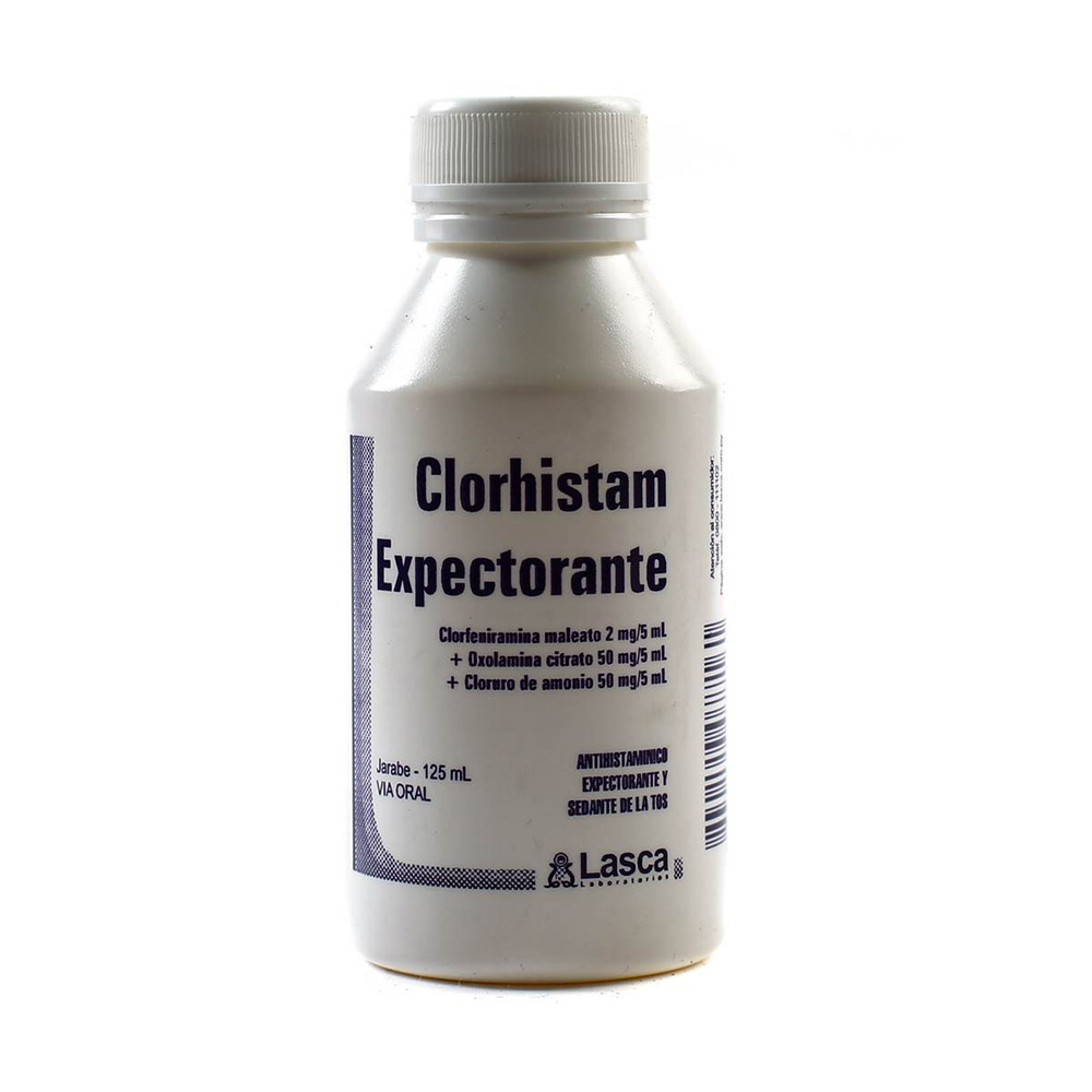 Clorhistam Expectorante Clorfeniramina Maleato 2 mg/5 ml Jarabe de 125 ml