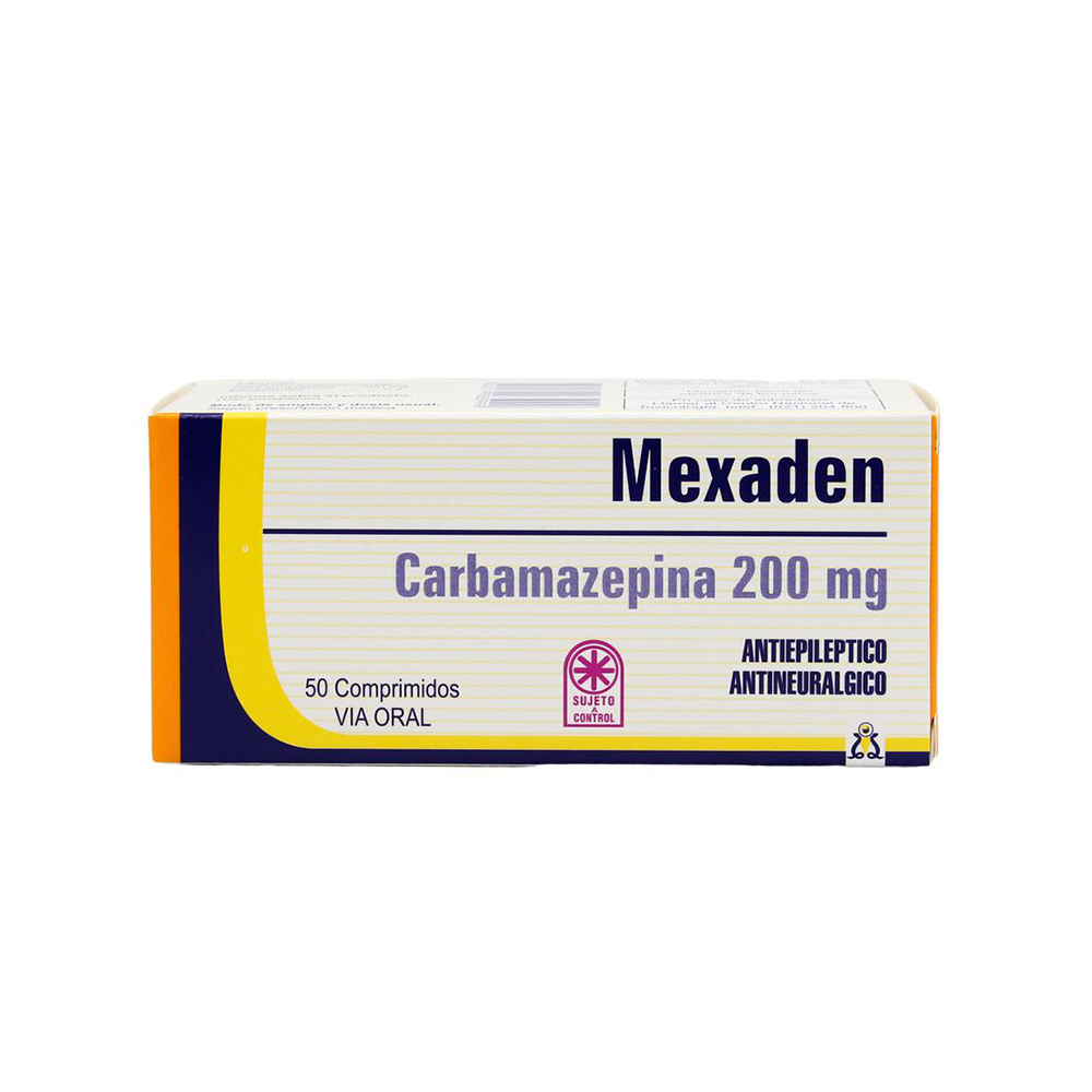 Mexaden Carbamazepina 200 Mg Caja De 5 Blíster 50 Comprimidos