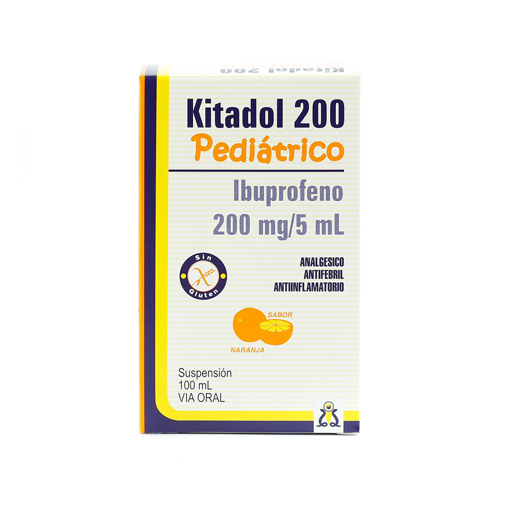 Kitadol 200 Pediátrico Ibuprofeno De Suspensión 100ML