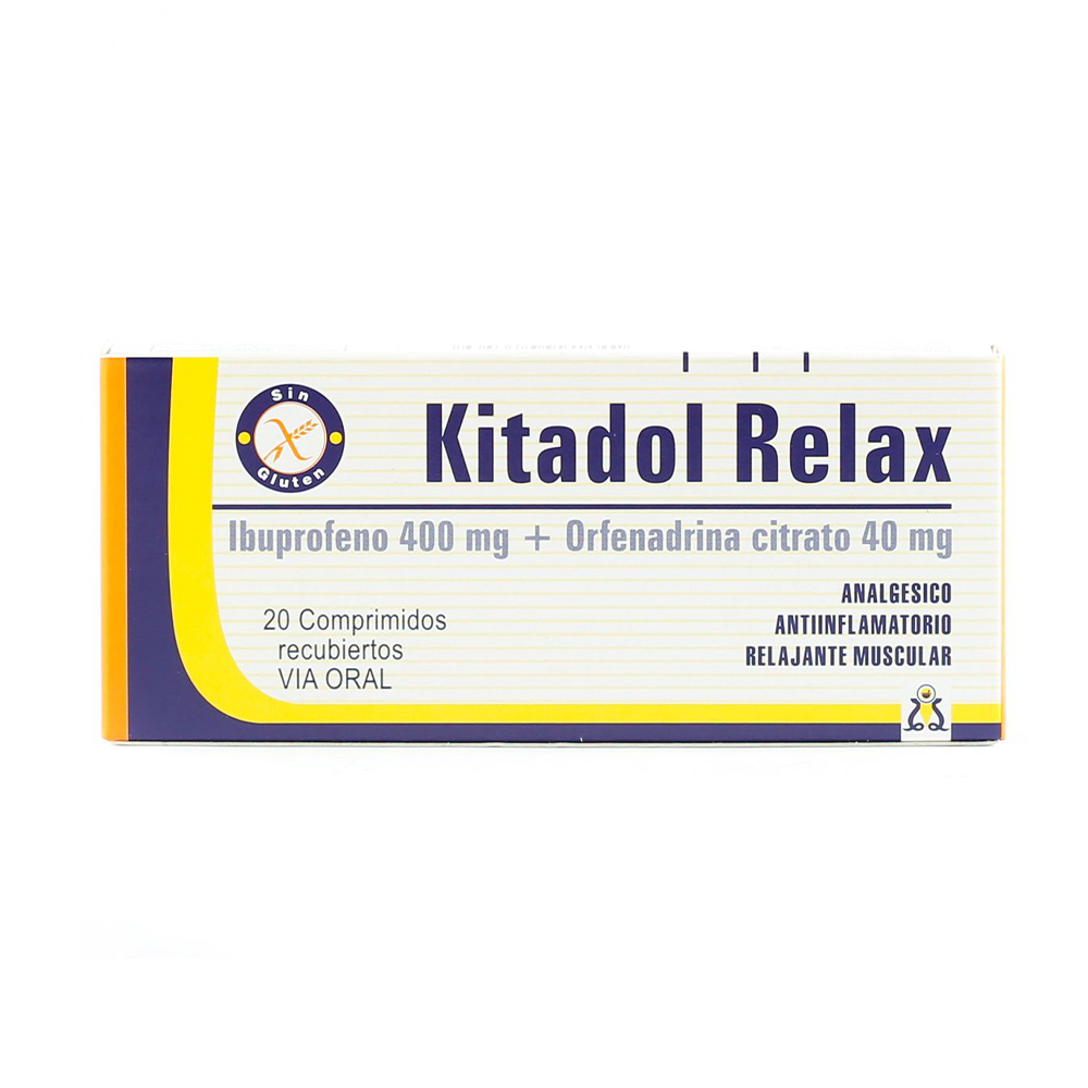 Analgesico Kitadol Relax Ibuprofeno 400 mg Caja De 2 Blíster x 20 Comprimidos