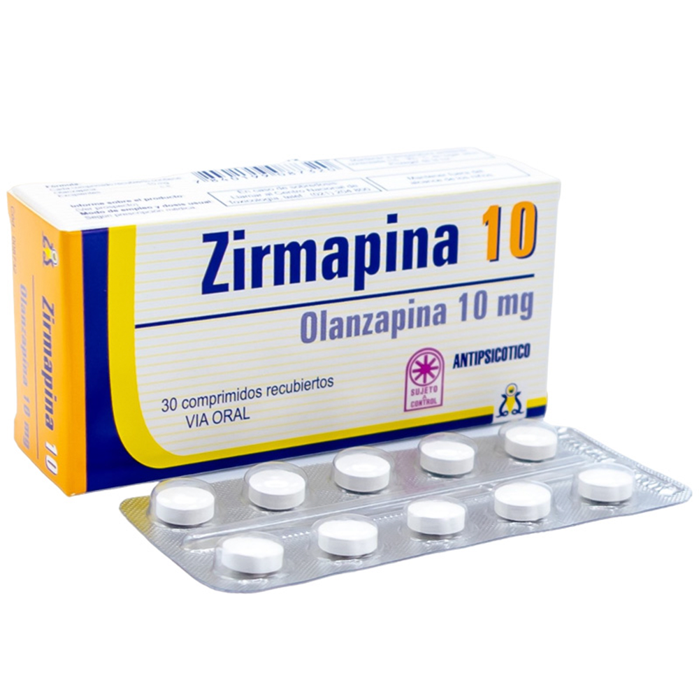 Zirmapina 10 Olanzapina 10 mg Caja de 30 comprimidos recubiertos