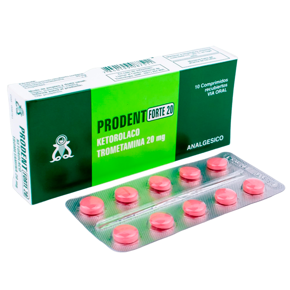 Ketorolaco Prodent Forte 20 Caja De 1 BlÍster x 10 Comprimidos
