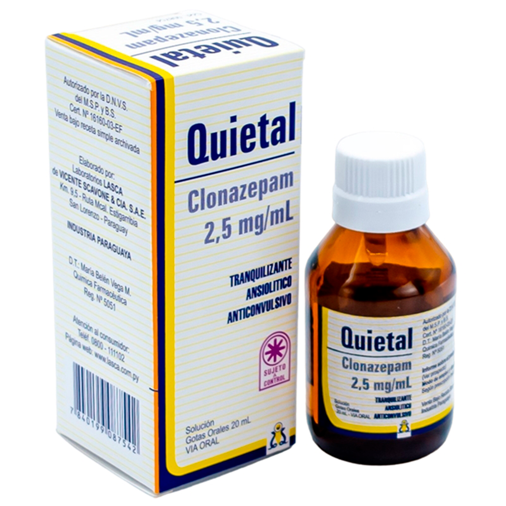 Quietal Clonazepam 2,5 mg Frasco de 20 mL