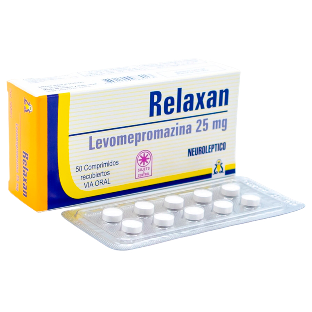 Relaxan Levomepromazina 25 mg Caja de 50 comprimidos recubiertos