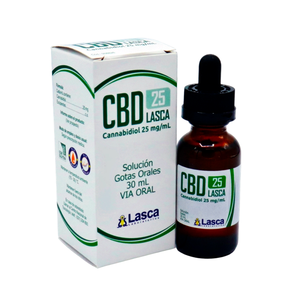 Lasca CBD 25 MG Solución Gotas Orales Frasco de 30 ML