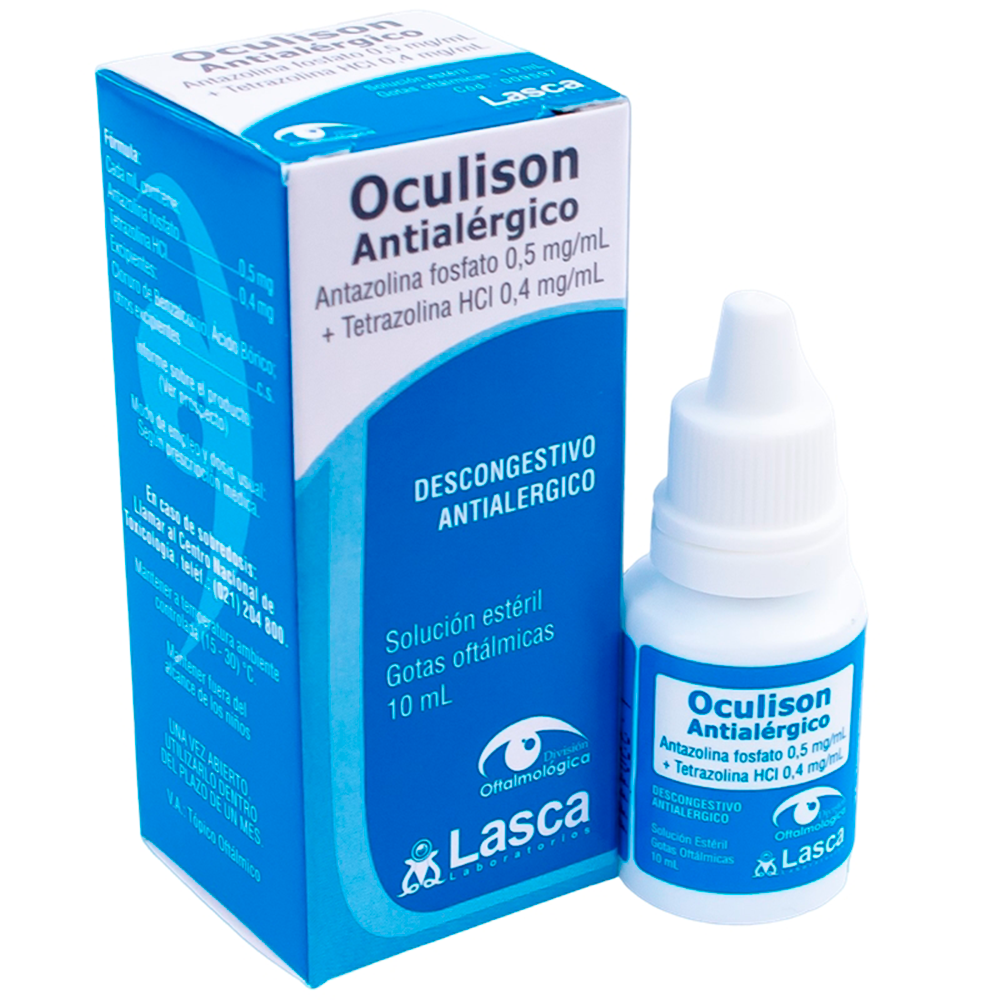 Gotas Oftálmicas Oculison Antialérgico Antazolina Fosfato 0,5 mg/mL De 10 mL