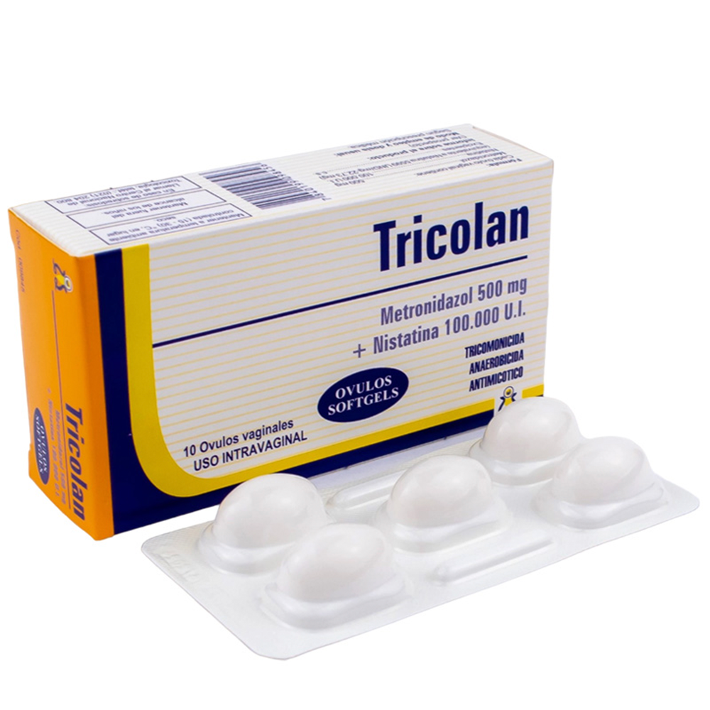 Metronidazol 500 Mg Tricolan Caja De 10 Ovulos Vaginales