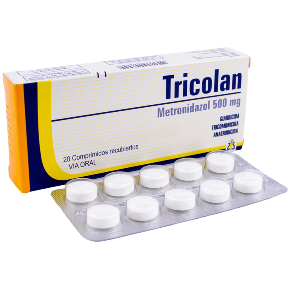 Tricolan Metronidazol 500mg Caja de 20 comprimidos