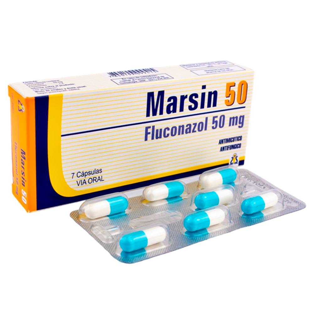 Marsin 50 Fluconazol 50 mg Caja de 7 cápsulas