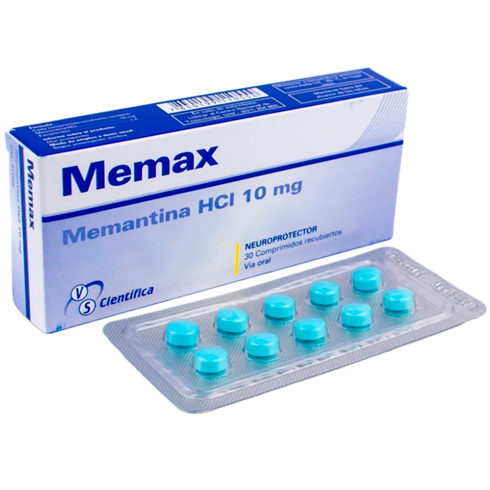 Memax memantina HCI 10mg Caja de 30 Comprimidos Recubiertos