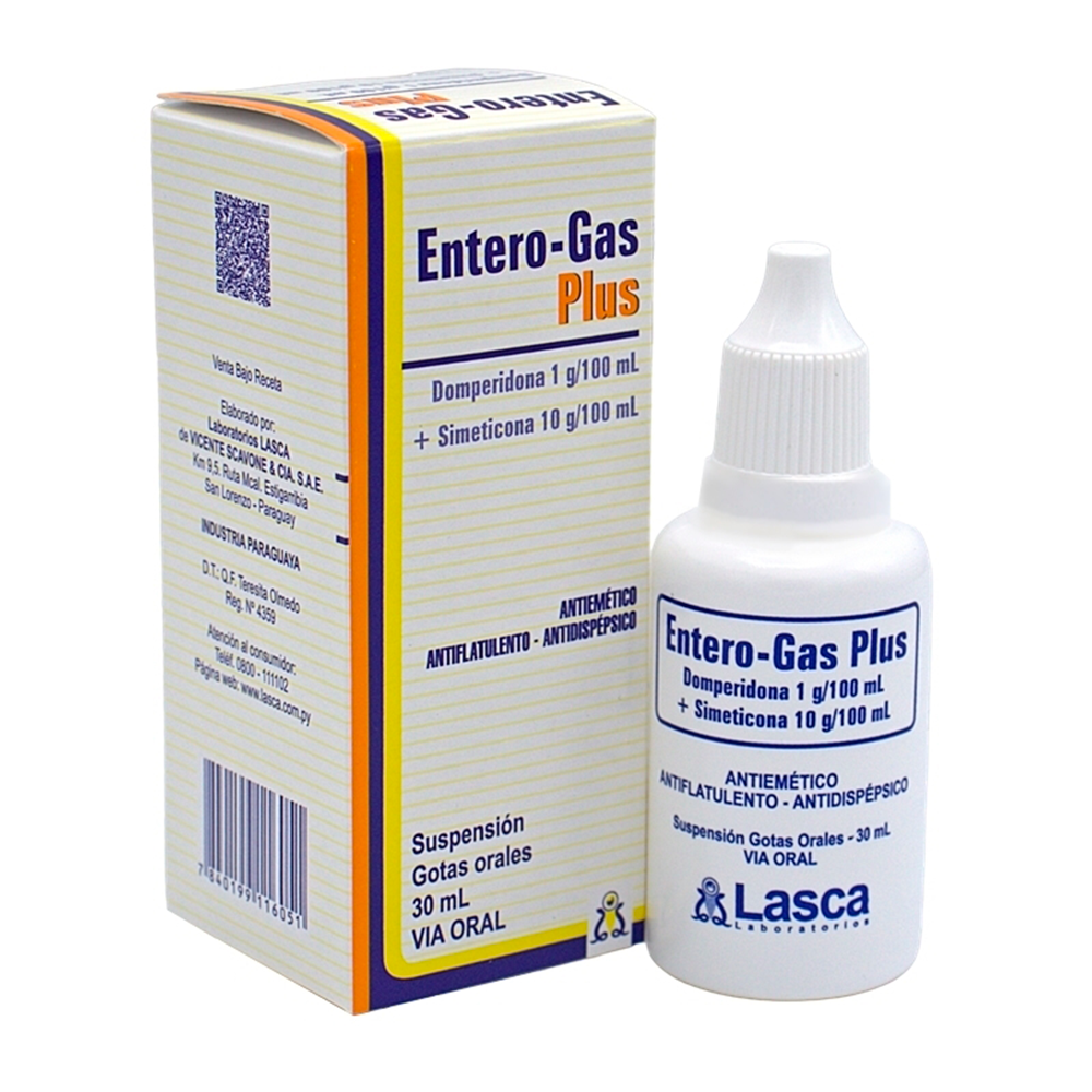 Entero Gas Plus Domperidona Simeticona Suspensión Oral Contiene 30 ML