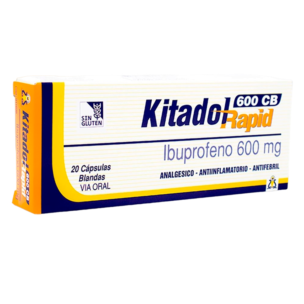 Kitadol Rapid Ibuprofeno 600 mg Caja x 2 Blister