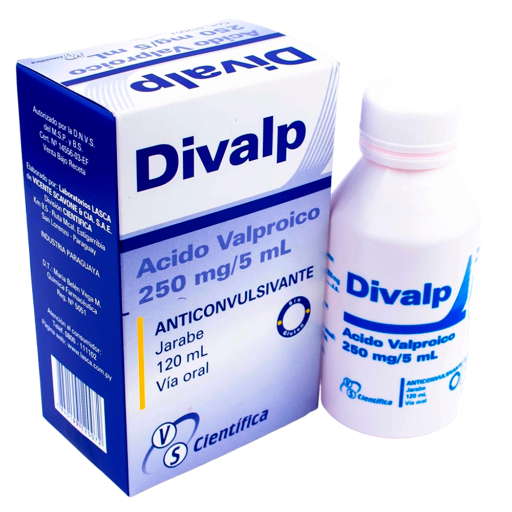 Divalp Acido Valproico 250mg/5ml Jarabe de 120ml
