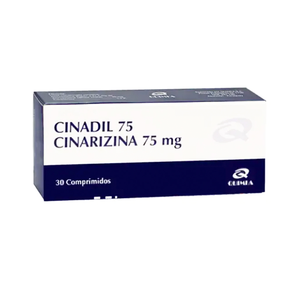 Cinadil 75 Cinarizina 75 mg Caja de 30 comprimidos