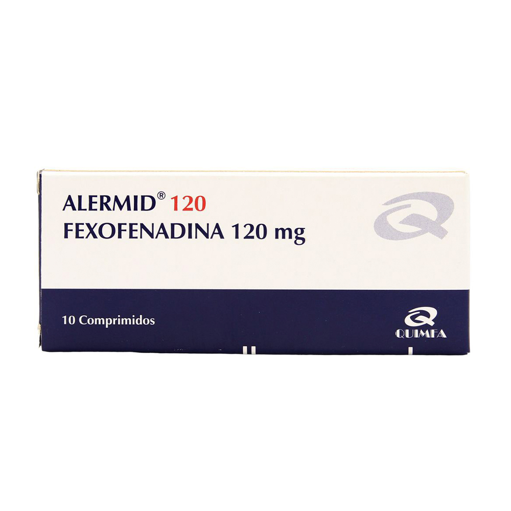 Alermid 120 Fexofenadina 120 mg Caja de 10 Comprimidos