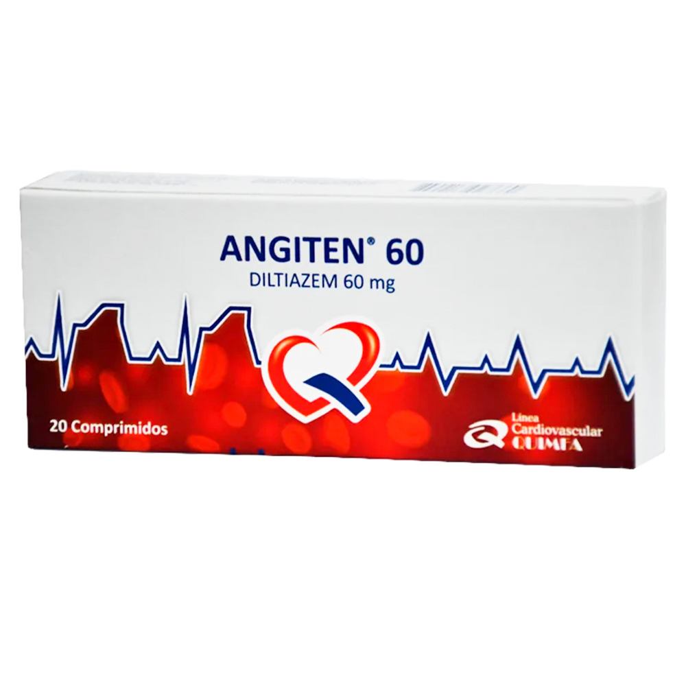 Angiten 60 Diltiazem 60mg Caja de 20 comprimidos