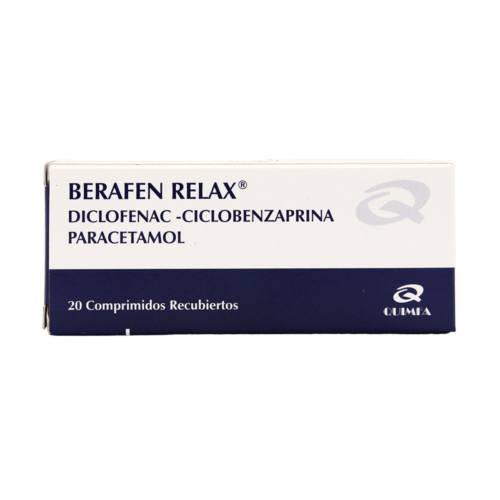 Berafen Relax Diclofenac Caja de 20 Comprimidos