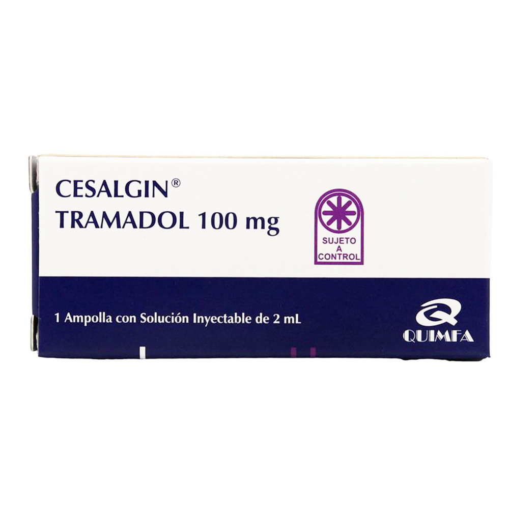 Cesalgin Tramadol 100 mg Caja de 1 ampolla