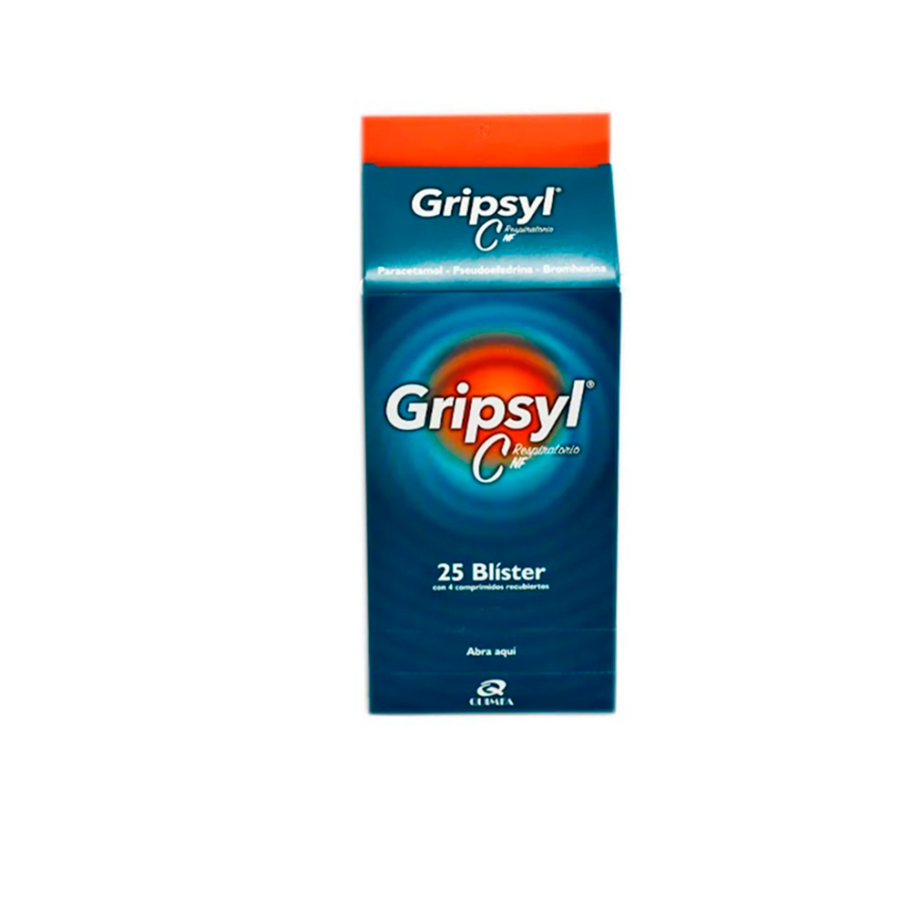 Gripsyl C Respiratorio NF Paracetamol Caja de 25 Blister x4 Comprimidos