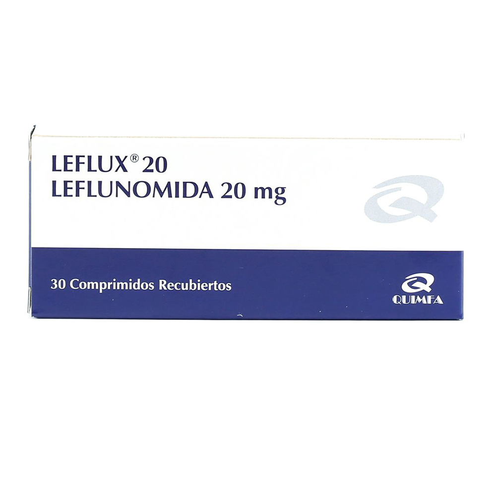 Leflux Leflunomida 20 mg Caja de 30 Comprimidos Recubiertos