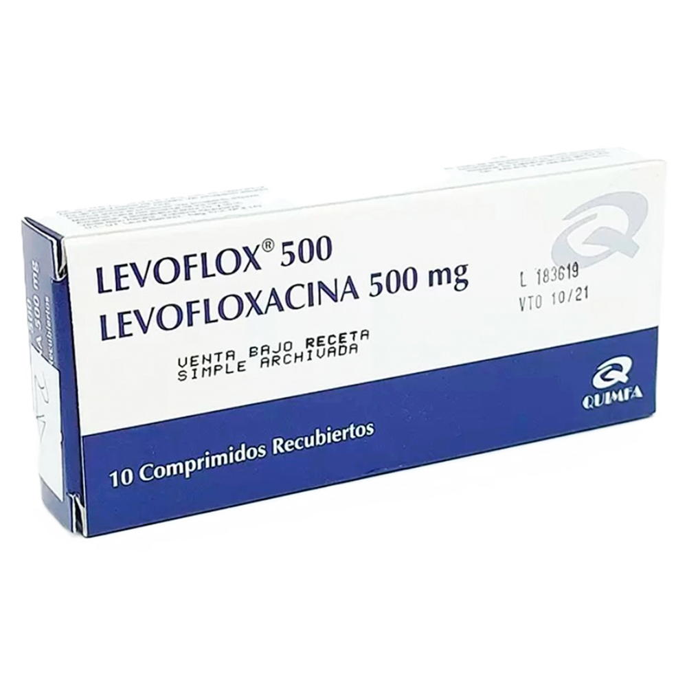 Levoflox 500 Levofloxacina 500 mg Caja De 10 Comprimidos Recubiertos
