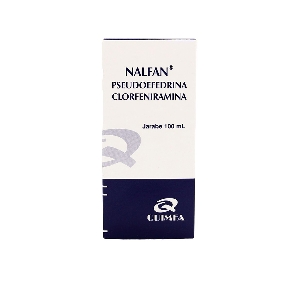 Nalfan Pseudoefedrina Clorfeniramina Jarabe En Frasco de 100 ml