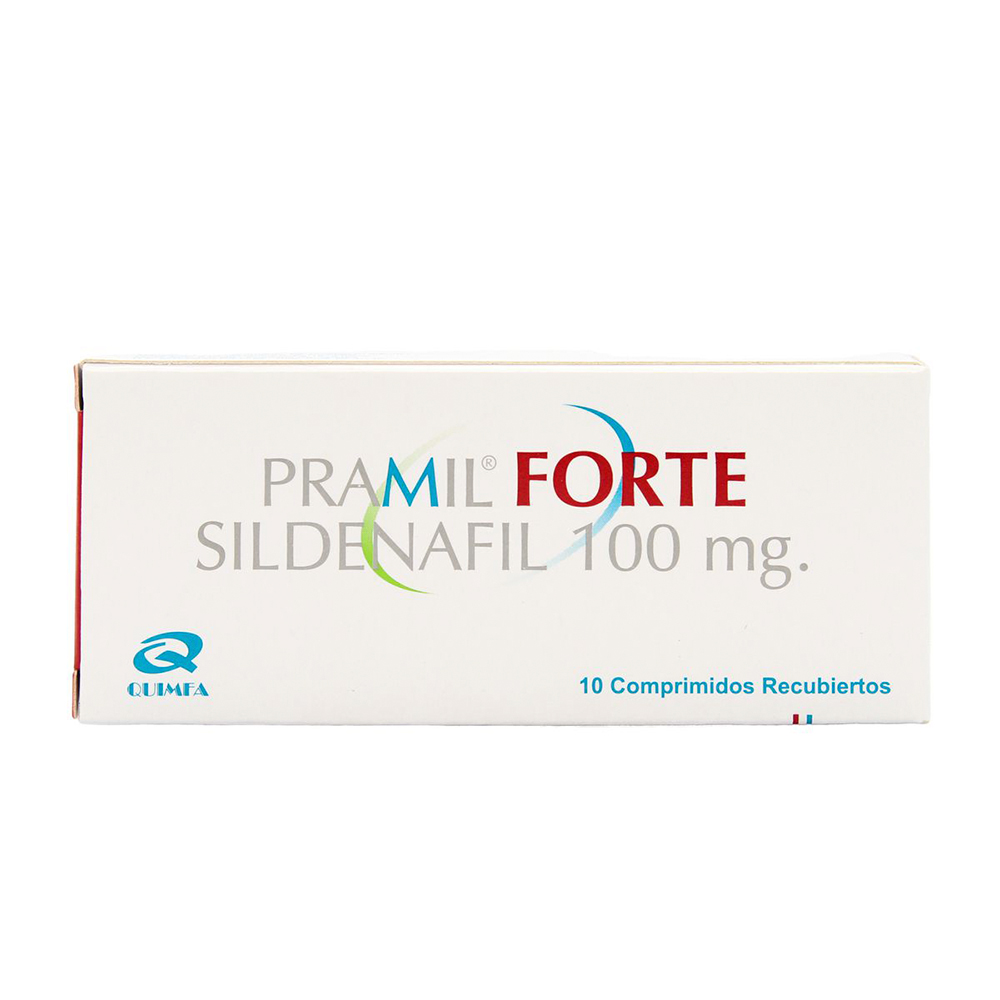 Pramil Forte Sildenafil 100 mg Caja 10 Comprimidos Recubiertos