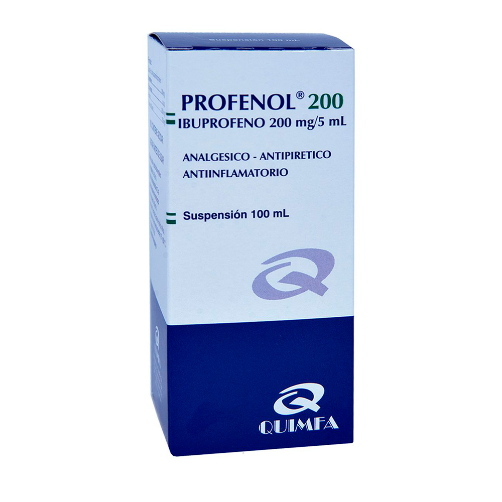 Profenol 200 Ibuprofeno 200mg Frasco de 100 ml