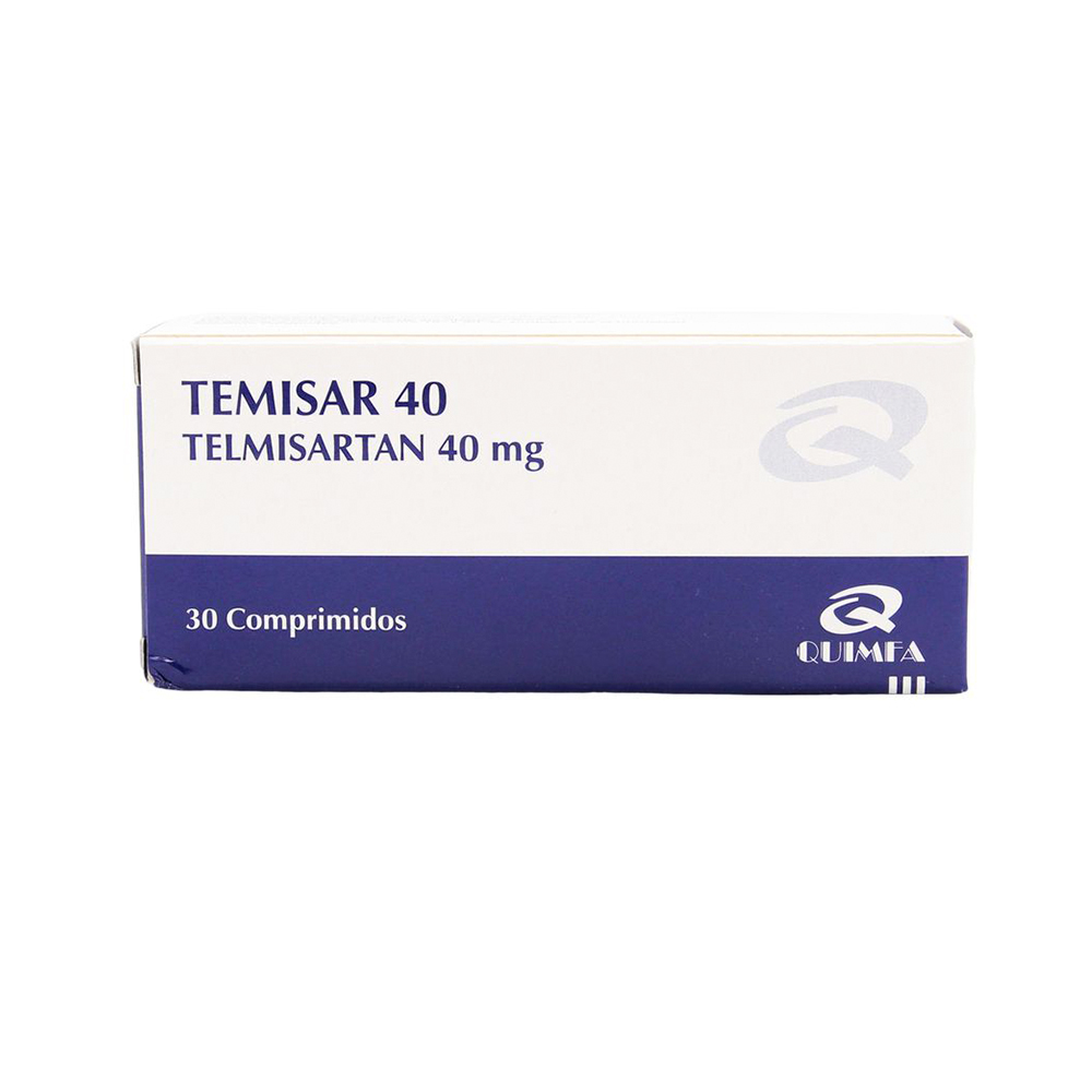 Temisar Telmisartán 40 mg Caja de 30 Comprimidos
