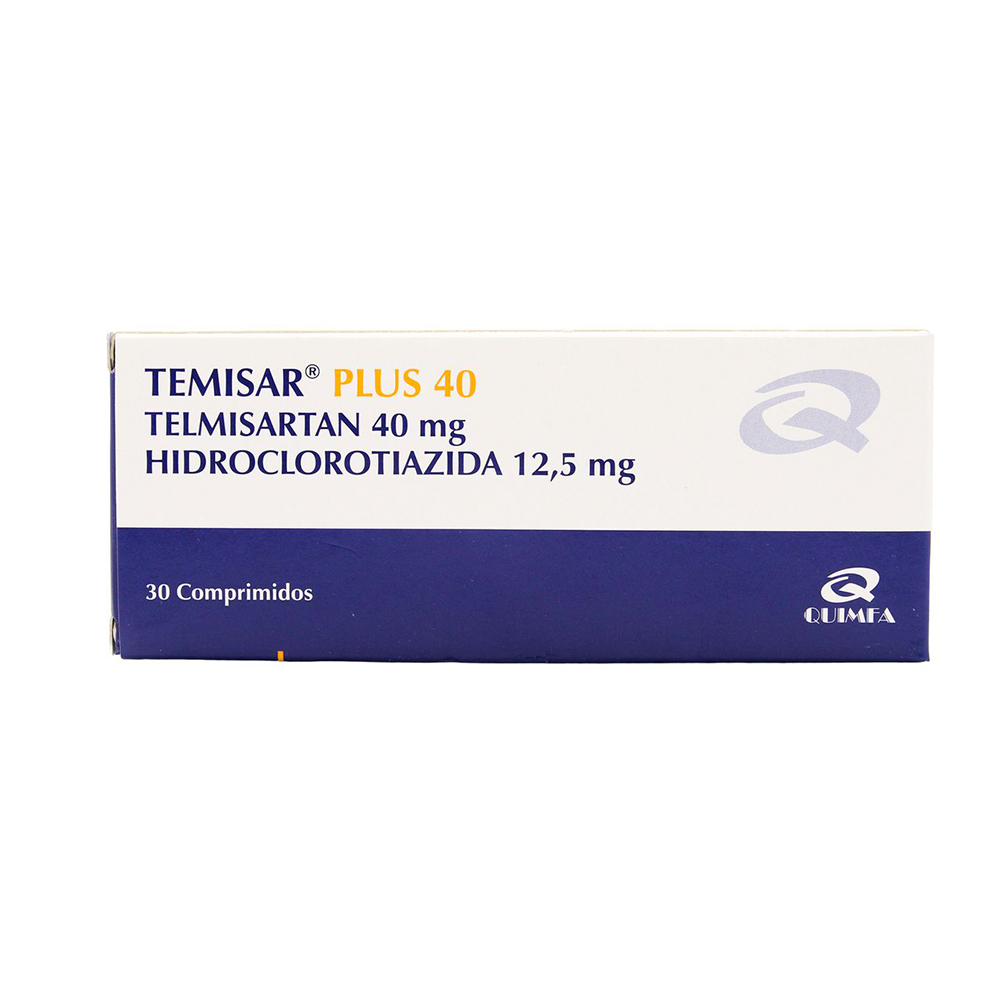 Temisar Plus 40 Telmisartan 40 mg Hidroclorotiazida 12,5 mg Caja De 30 Comprimidos