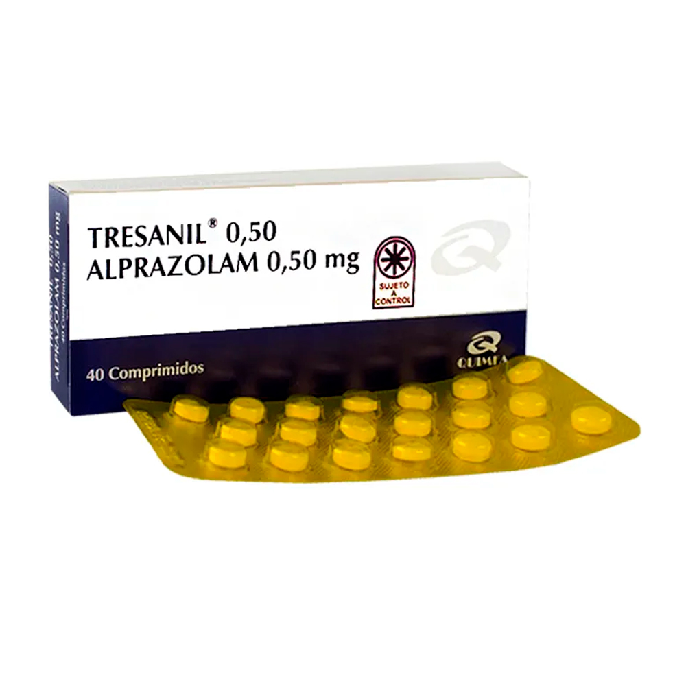Tresanil Alprazolam 0,50 mg Caja de 40 comprimidos